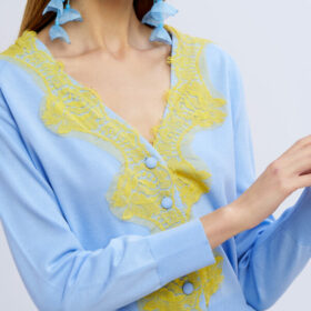 CARDIGAN CON PIZZO
