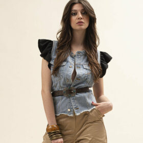 GILET IN DENIM