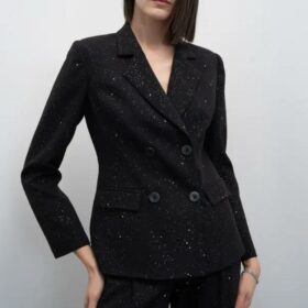 GIACCA GLITTER DOPPIOPETTO
