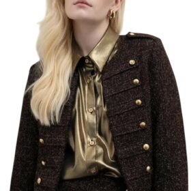 GIACCA STILE MILITARE IN TWEED LUREX