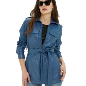 TRENCH IN ECOPELLE CON ZIP