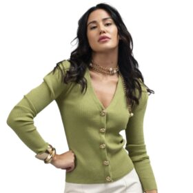 CARDIGAN CON MANICHE A SBUFFO