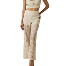 NO SECRETS PANTALONE WIDE IN PIZZO